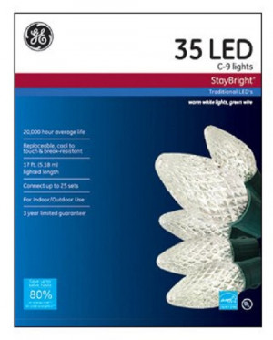 35 GE Warm White LED Light Set Christmas Lights