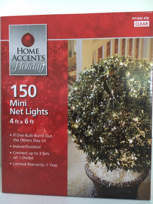 150-Light Clear 4 ft. x 6 ft. Net Light Set