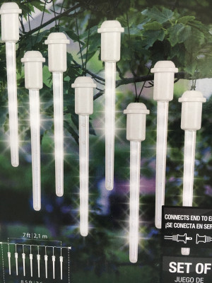 Lightshow Shooting Star 7ft White LED Icicle Lights Set of 8