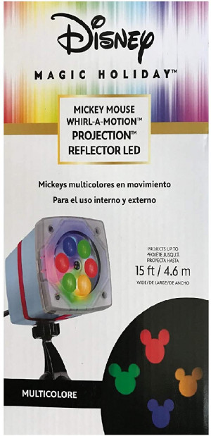 Disney Mickey Whirl-A-Motion Christmas Projection Spotlight