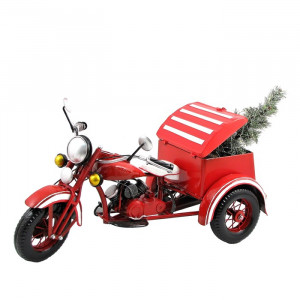 25" Red Metal Trike w Detachable Christmas Tree