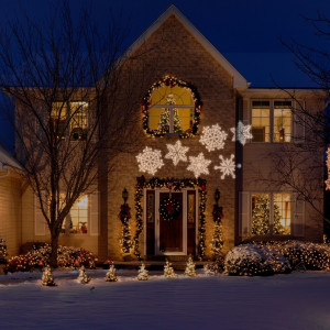 Lightshow Projection Ornate Snowflurry White