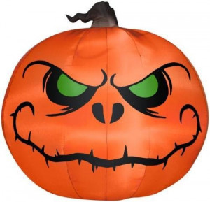Gemmy 5' Airblown Reaper Pumpkin Halloween Inflatable