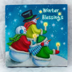 Snowman Winter Blessing 